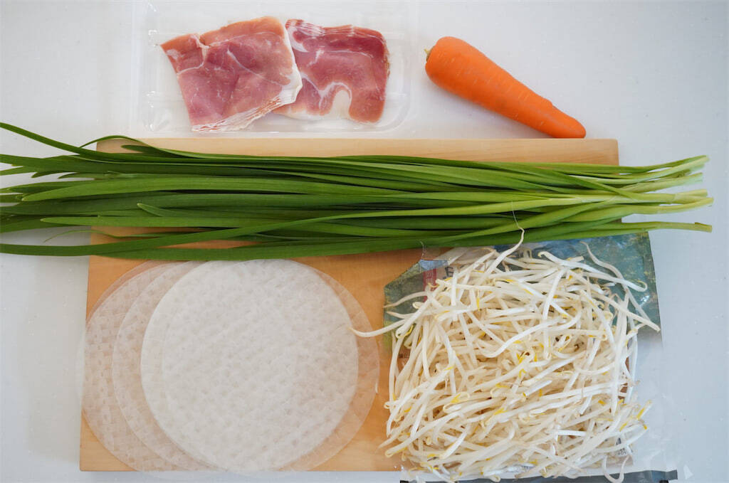 【シャキシャキ特化】ニラともやしで「食感やみつき生春巻き」作ってみた！生ハムで旨味マシマシ♪【農家直伝】