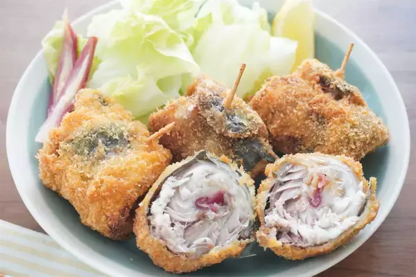 「【農家の最強アジフライ】「甘酢みょうが」巻いてロール状に揚げる！ふっくら感と酸味がイイね♪【農家直伝】」の画像