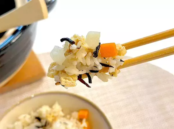 「【炊き込みご飯に大根!?】想像の斜め上な「大根飯」作ろう！存在感バツグンのさいの目大根が超ジュ～シ～♡」の画像