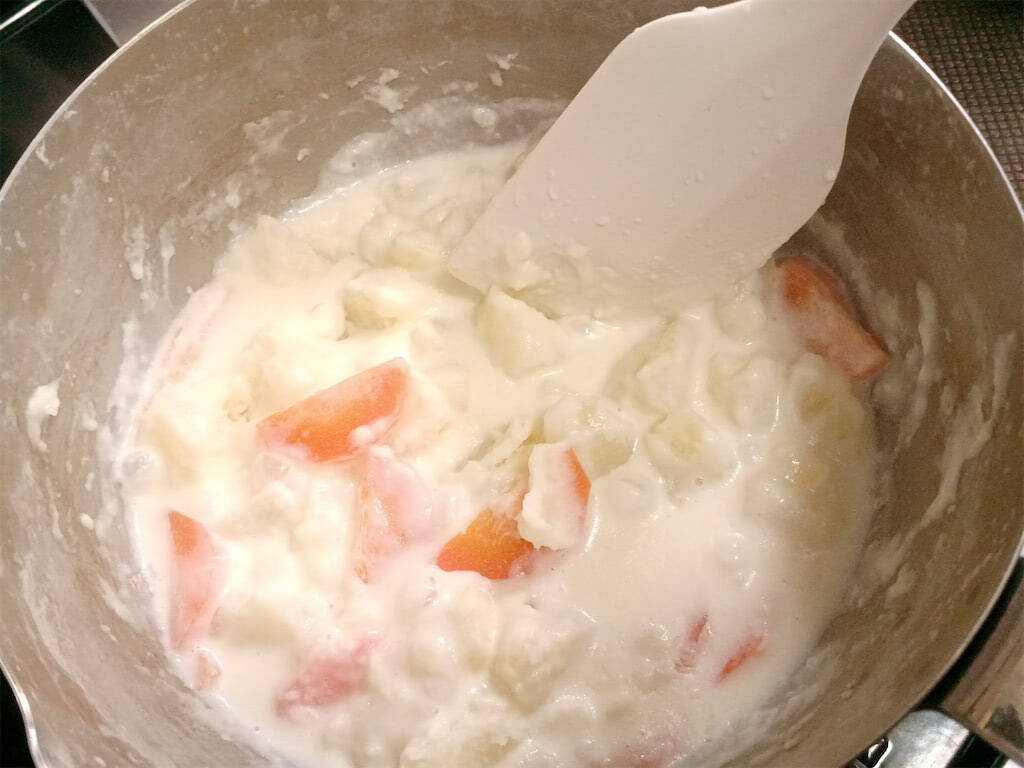 ノンオイルで超コク甘♡「ミルクポテトサラダ」作ってみた！え、じゃがいもを牛乳で煮る!?【農家直伝】