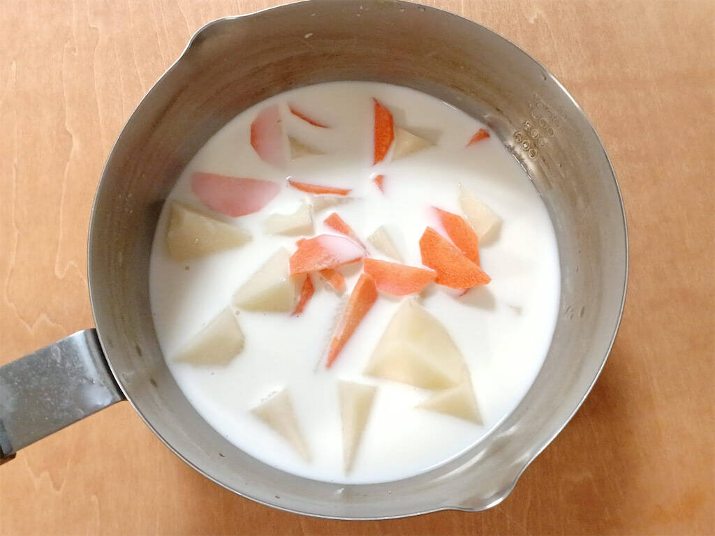 ノンオイルで超コク甘♡「ミルクポテトサラダ」作ってみた！え、じゃがいもを牛乳で煮る!?【農家直伝】