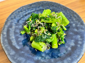 【カリカリに炒めて優勝！】春なので「菜の花のじゃこ和え」作ってみた！ゴマ＆ゴマ油で香ばし度100倍♪