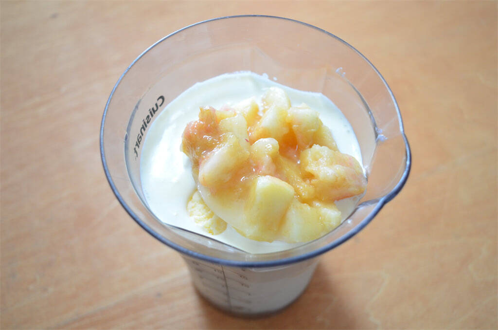 【桃がゴロゴロ！】スムージーとシェイクが出合ったら…至福だった♡ヨーグルトで後味サッパリ♪【農家直伝】