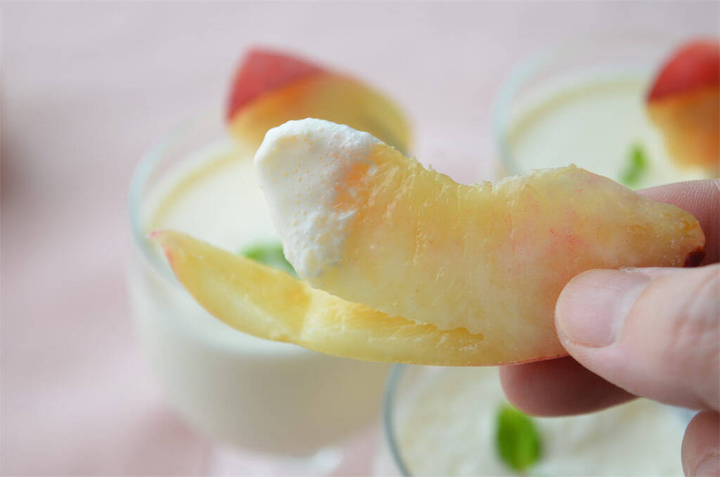 【桃がゴロゴロ！】スムージーとシェイクが出合ったら…至福だった♡ヨーグルトで後味サッパリ♪【農家直伝】