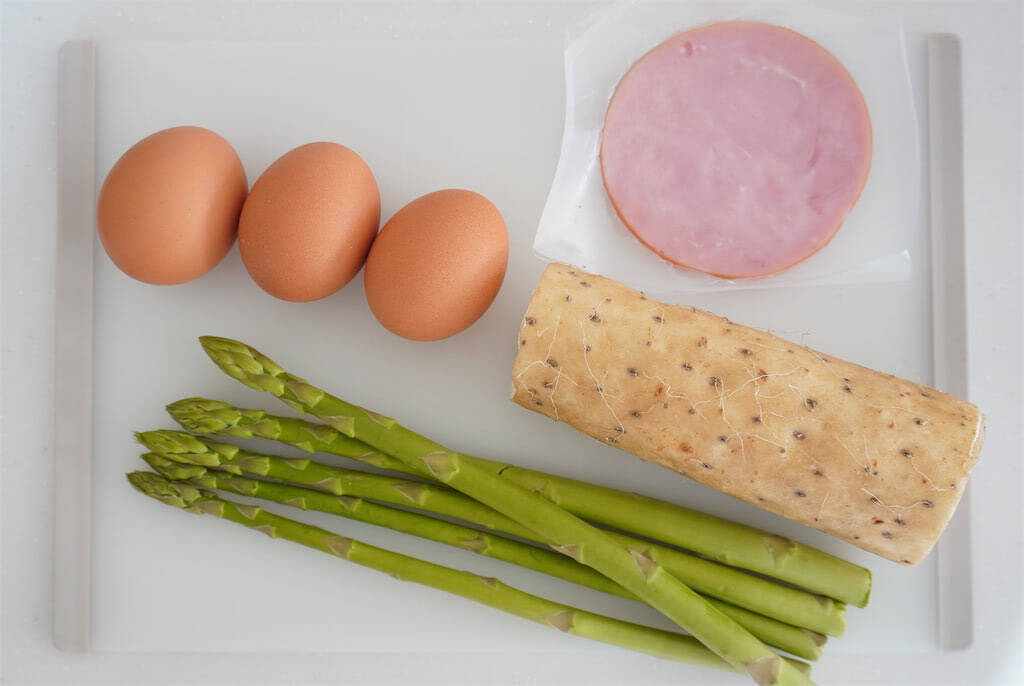 【えっ、長芋の輪切りを!?】食感サクサク「オープンオムレツ」作ってみた！お砂糖入れて甘めに仕上げて♪