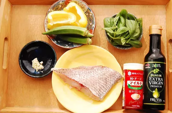 「【鯛でお気軽イタリアン】切り身で簡単「鯛のソテー」作ってみた！バジルソースかけるだけでオシャレ美味♡」の画像