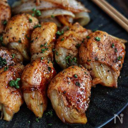 【照りっ照りの中から旨味ジュワ～】新玉ねぎの甘み炸裂「肉巻き」作ってみた！甘酸っぱ辛くてもう最強♪