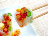 「【旬のアスパラ】でシャキプリ食感の「生春巻き」作ろう！かにカマ・チーズ・コーン入りで子どもの箸止まらん♡」の画像13