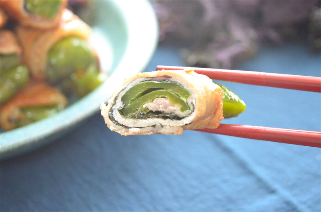 【梅干し以外にも使える！】赤しそで「肉巻き」作ってみた！風味が青じそより濃い！濃い♡【農家直伝】