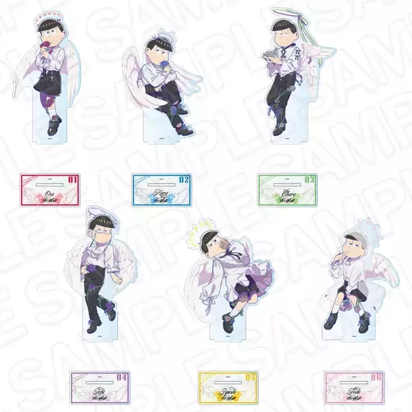 「『おそ松さん』POP UP SHOPが7月3日開催！天使コーデの描き下ろしアクスタ・カンバッジ・チャームが登場」の画像