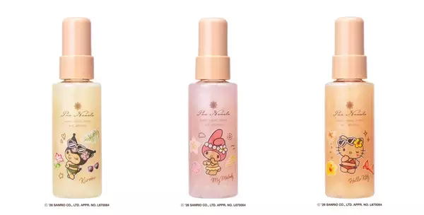 「「サンリオキャラクターズ×プア ナナラ」夏限定コラボ香水＆ジェルが登場！こんがり日焼けキティ・クロミ・マイメロ・ポチャッコにきゅん」の画像