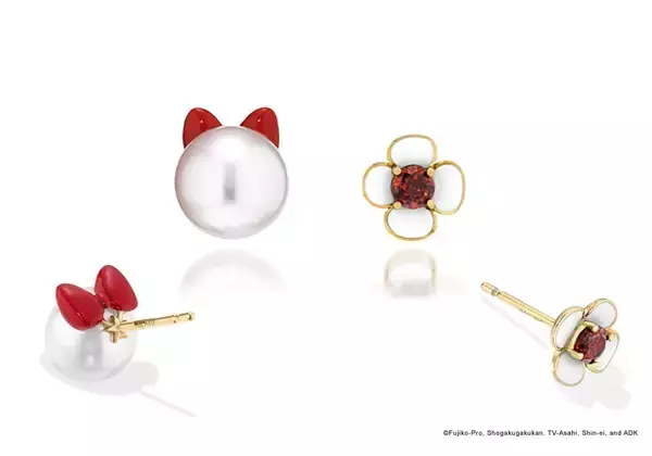 「「ドラえもん×スタージュエリー」コラボジュエリーが5月14日発売！どこでもドアチャームやドラミちゃんピアスなど数量限定で登場」の画像