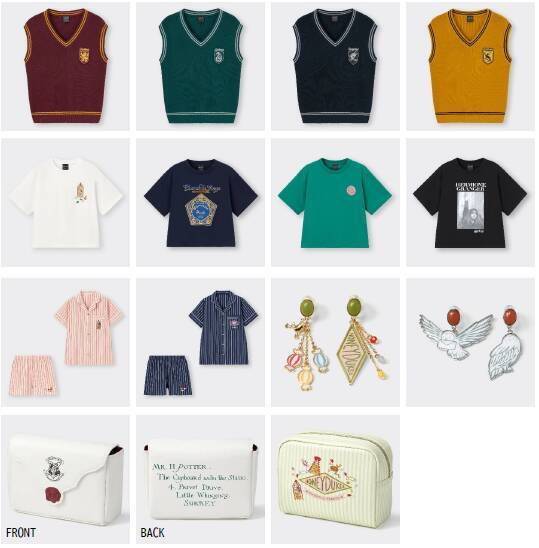 「ハリポタ×GU」4月28日(金)よりコラボ商品発売！4つの寮&ハニーデュークスのお菓子をモチーフ