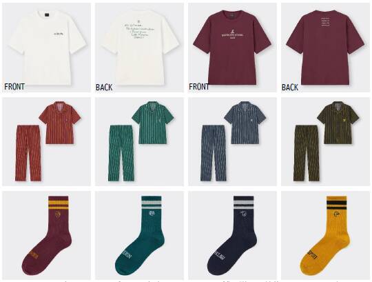 「ハリポタ×GU」4月28日(金)よりコラボ商品発売！4つの寮&ハニーデュークスのお菓子をモチーフ