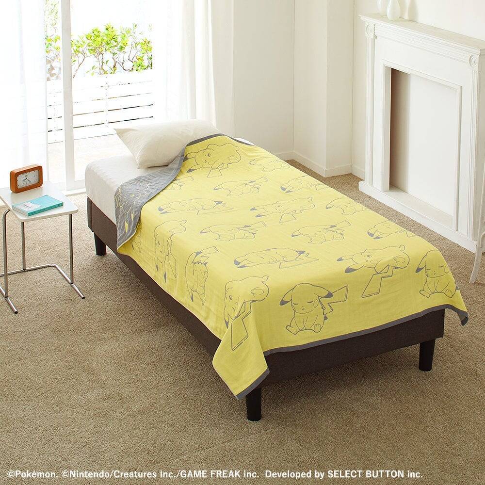 「Pokémon Sleep×昭和西川」春夏寝具が初登場！ピカチュウのガーゼケット＆カビゴンのタオルケットで夜もポケモンと一緒