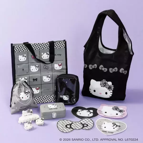 「「ハローキティ×3COINS」コラボグッズが7月18日発売！懐かし可愛い赤ギンガム・千鳥格子・ピンクの3コンセプト」の画像