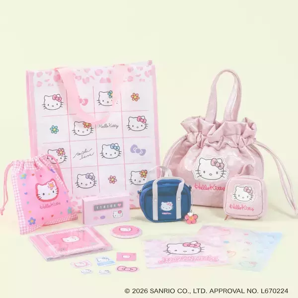 「「ハローキティ×3COINS」コラボグッズが7月18日発売！懐かし可愛い赤ギンガム・千鳥格子・ピンクの3コンセプト」の画像