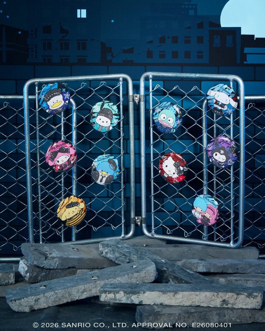 サンリオ『PUNKS Party』くじが9月18日発売！パンク衣装のキティ＆クロミが40cmぬいぐるみに♪