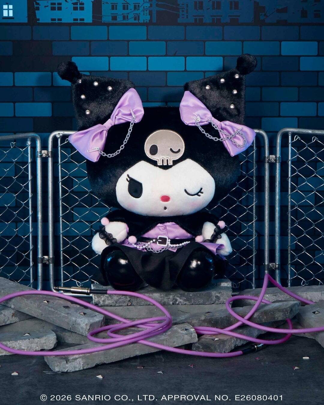 サンリオ『PUNKS Party』くじが9月18日発売！パンク衣装のキティ＆クロミが40cmぬいぐるみに♪