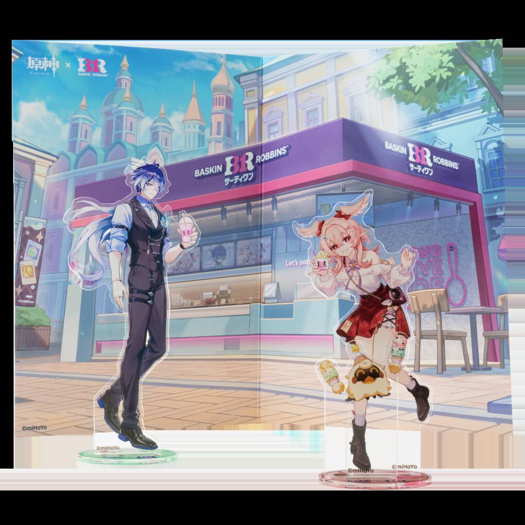 「原神×サーティワン」限定衣装のフリンズ＆リンネアがアクスタに♪初コラボが9月8日スタート