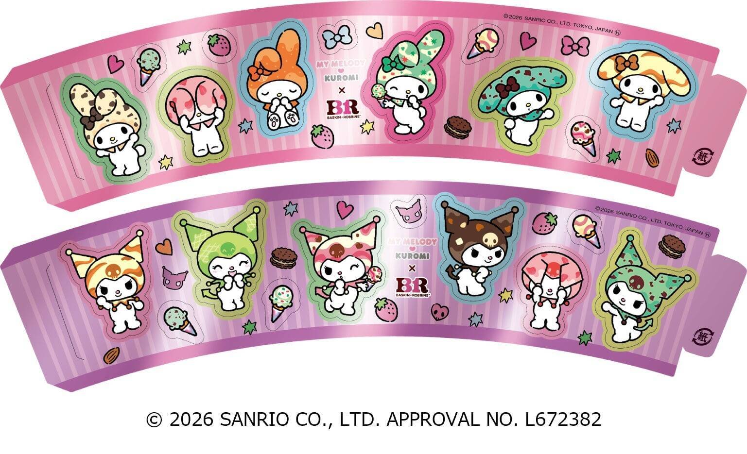 サーティワン×マイメロディ・クロミ「MY MELODY ♡ KUROMI ICE CREAM MODE」11月1日スタート！スプーンチャーム付きカップやサーティワン初のシール帳付きセットが登場
