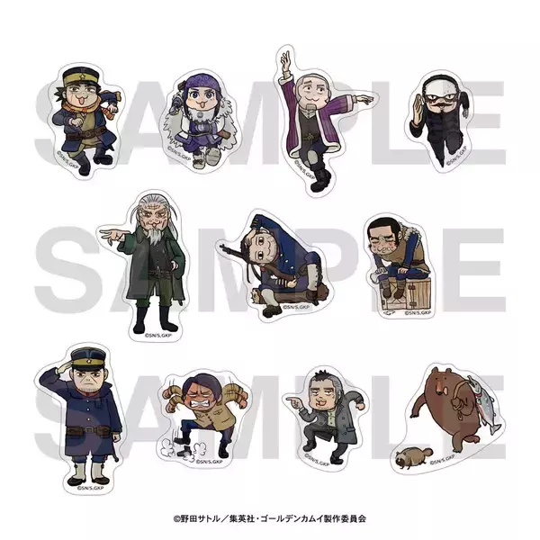 「「ゴールデンカムイ×くまみね」6月2日よりデフォルメイラストグッズがビックカメラグループに登場！杉元やアシㇼパたちが勢揃い」の画像
