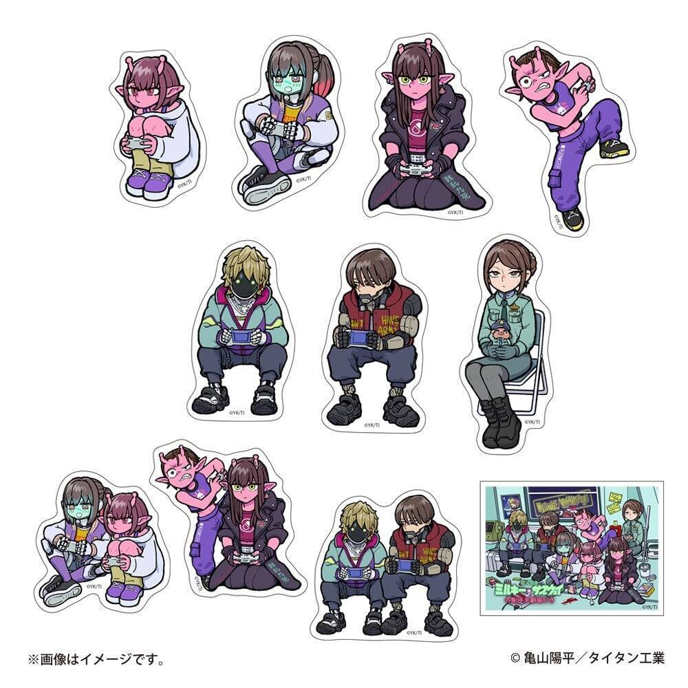 「銀河特急 ミルキー☆サブウェイ×ヴィレッジヴァンガード」描き起こしコラボグッズ第2弾が受注開始！キャラスタンドやTシャツなど全10種