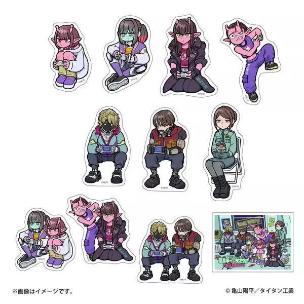 「「銀河特急 ミルキー☆サブウェイ×ヴィレッジヴァンガード」描き起こしコラボグッズ第2弾が受注開始！キャラスタンドやTシャツなど全10種」の画像