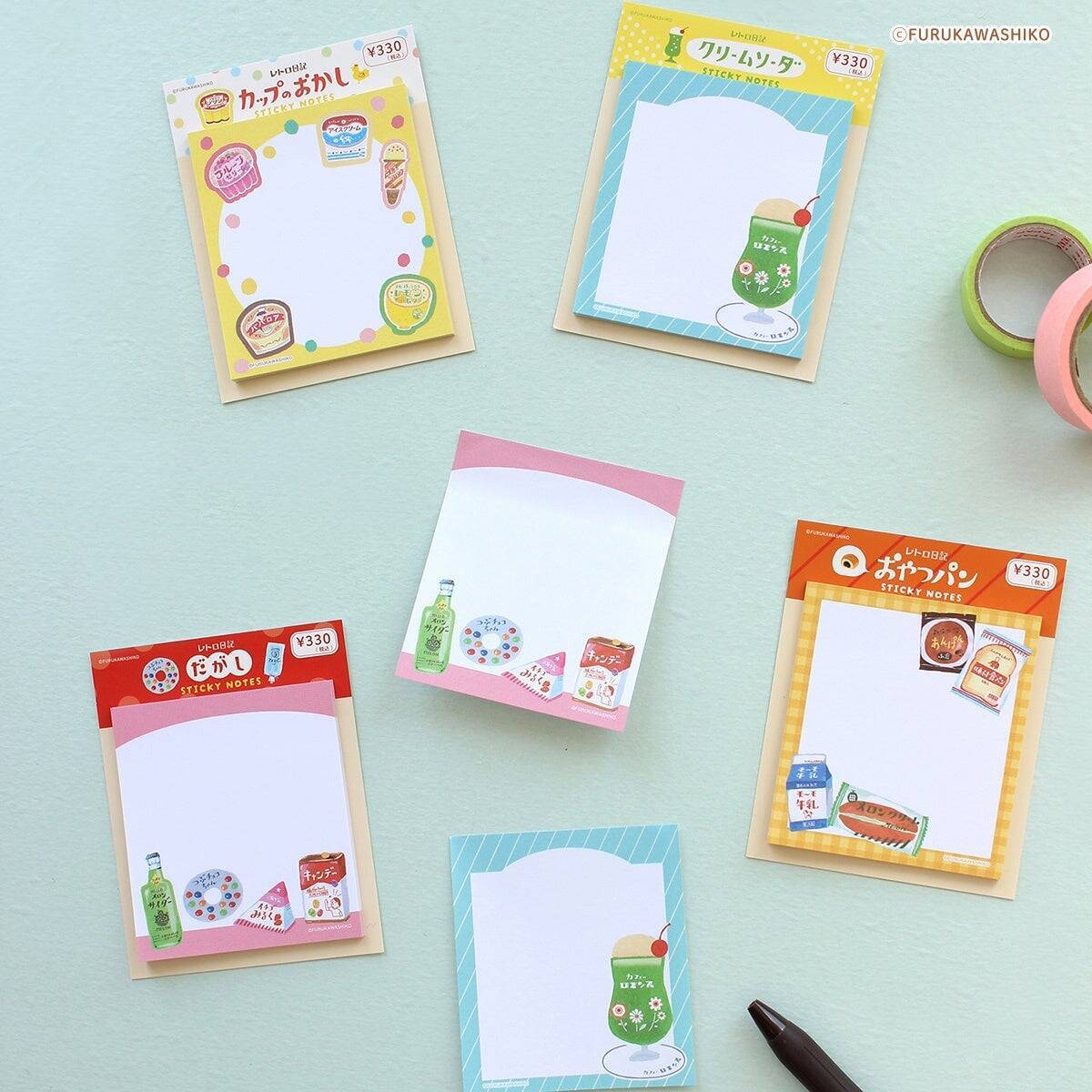 キャンドゥ×古川紙工「レトロ日記」シリーズが4月1日より順次発売！クリームソーダ・だがし・おやつパンなど4モチーフ全28品