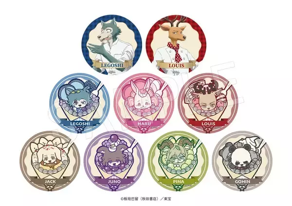「『BEASTARS』×マリオンクレープのコラボが4月3日から開催！レゴシ＆ルイのクレープ店員風描き下ろしグッズ、コラボクレープが登場」の画像