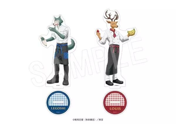 「『BEASTARS』×マリオンクレープのコラボが4月3日から開催！レゴシ＆ルイのクレープ店員風描き下ろしグッズ、コラボクレープが登場」の画像