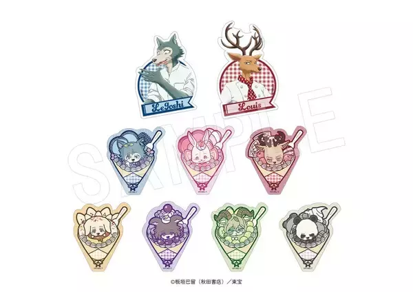 「『BEASTARS』×マリオンクレープのコラボが4月3日から開催！レゴシ＆ルイのクレープ店員風描き下ろしグッズ、コラボクレープが登場」の画像