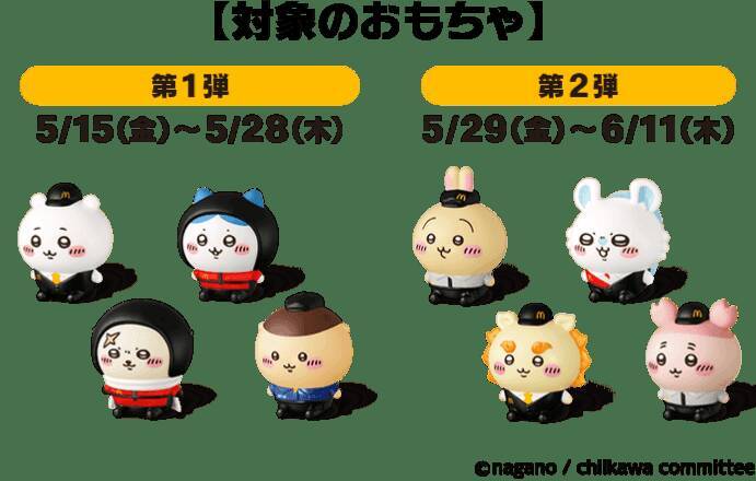 「ちいかわ」×マクドナルド ハッピーセットが5月15日発売！クルー姿の全8種が順次登場、メルカリは出品禁止を発表