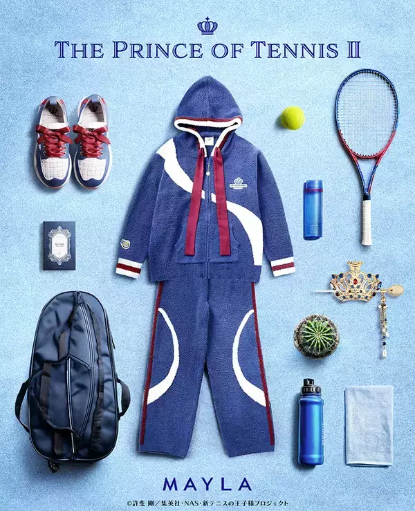 「「テニプリ×MAYLA」アイコニックラウンジウェアが4月28日予約スタート！青学・氷帝など5校のユニフォーム着想デザイン」の画像