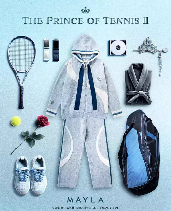 「「テニプリ×MAYLA」アイコニックラウンジウェアが4月28日予約スタート！青学・氷帝など5校のユニフォーム着想デザイン」の画像