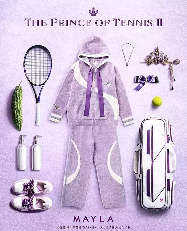 「「テニプリ×MAYLA」アイコニックラウンジウェアが4月28日予約スタート！青学・氷帝など5校のユニフォーム着想デザイン」の画像