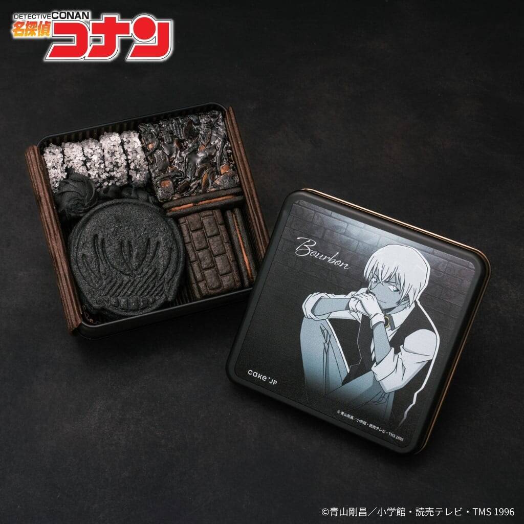 「名探偵コナン×Cake.jp」黒ずくめの組織クッキー缶が5月14日発売！ジン＆ウォッカ・ベルモット・バーボンの3種が登場