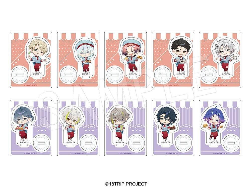 「18TRIP×スイパラ」練牙たちのパティシエ姿がアクスタに♪新作グッズが9月2日発売、ラメポストカード全9種