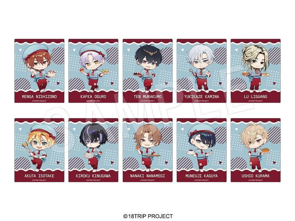 「18TRIP×スイパラ」練牙たちのパティシエ姿がアクスタに♪新作グッズが9月2日発売、ラメポストカード全9種