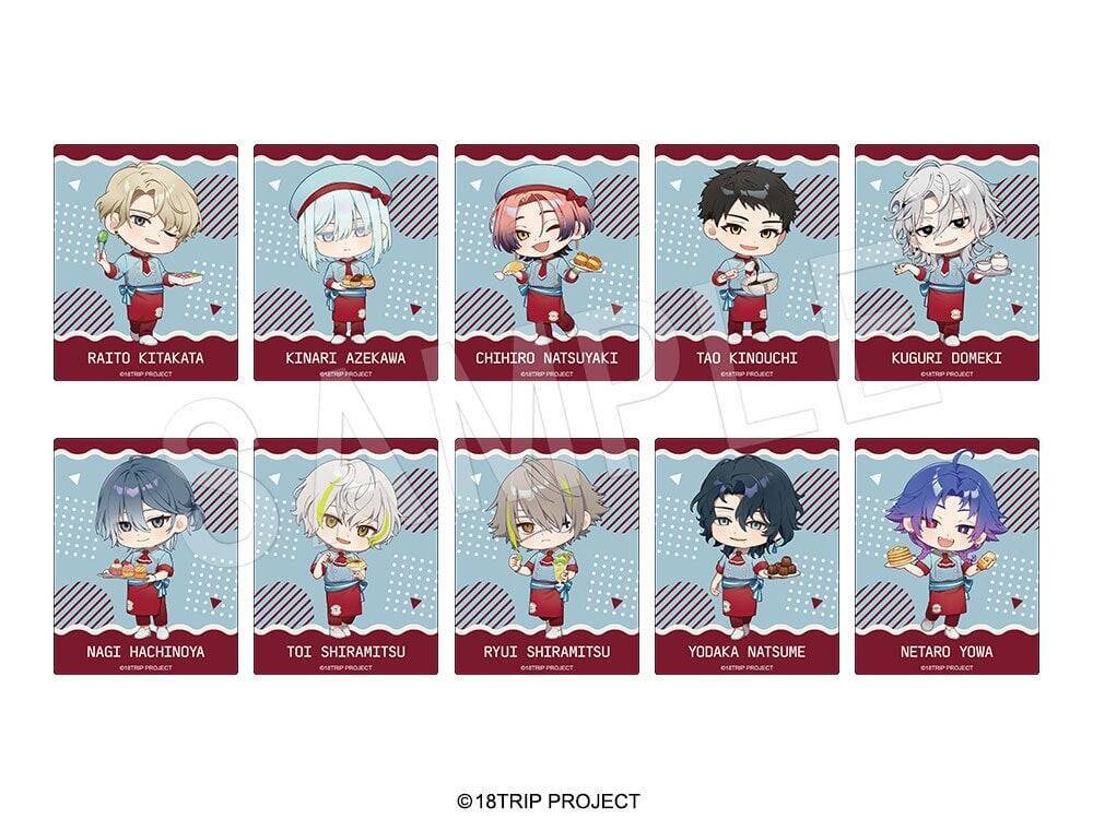 「18TRIP×スイパラ」練牙たちのパティシエ姿がアクスタに♪新作グッズが9月2日発売、ラメポストカード全9種
