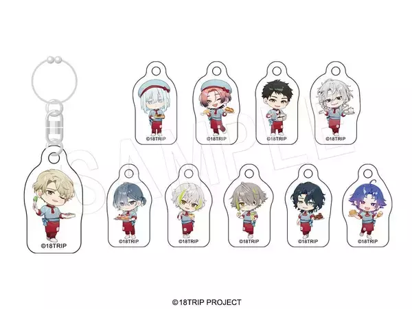 「「18TRIP×スイパラ」練牙たちのパティシエ姿がアクスタに♪新作グッズが9月2日発売、ラメポストカード全9種」の画像