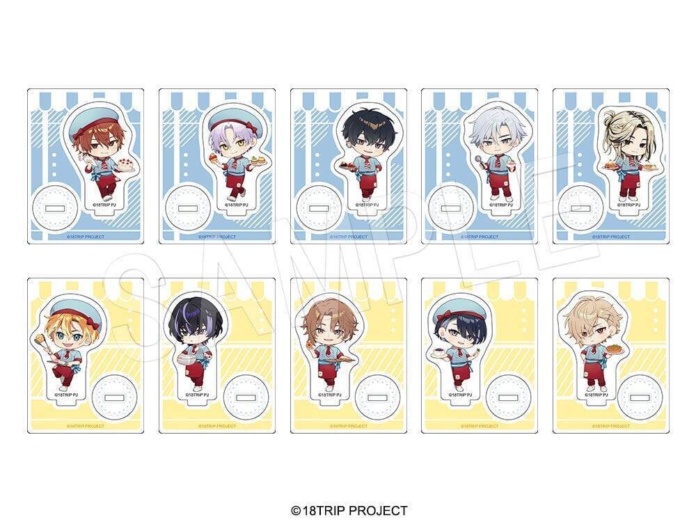 「18TRIP×スイパラ」練牙たちのパティシエ姿がアクスタに♪新作グッズが9月2日発売、ラメポストカード全9種
