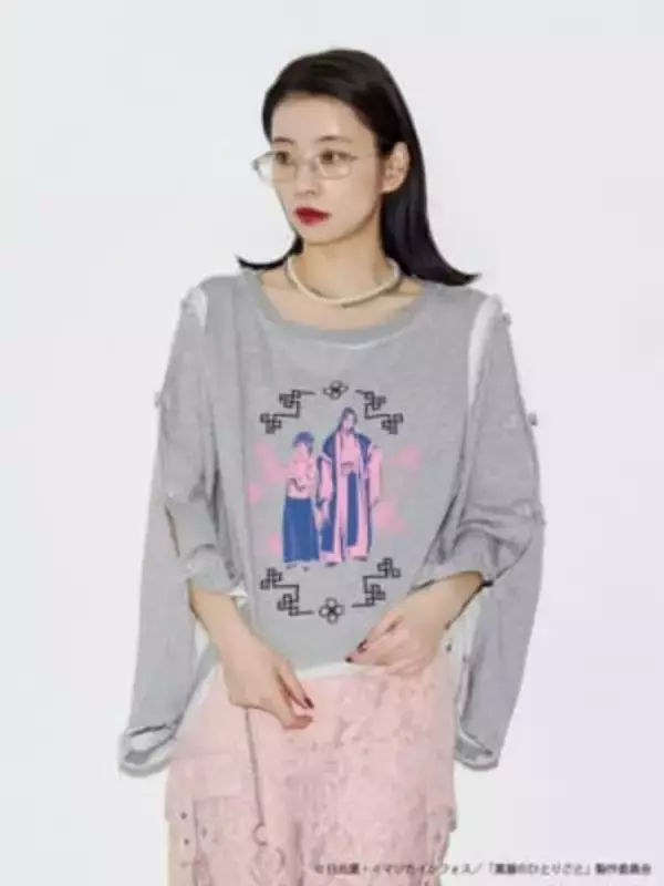 「『薬屋のひとりごと』×jouetieコラボ全4型が9月4日予約開始！花と蝶のサテンシャツが可愛すぎ♪」の画像