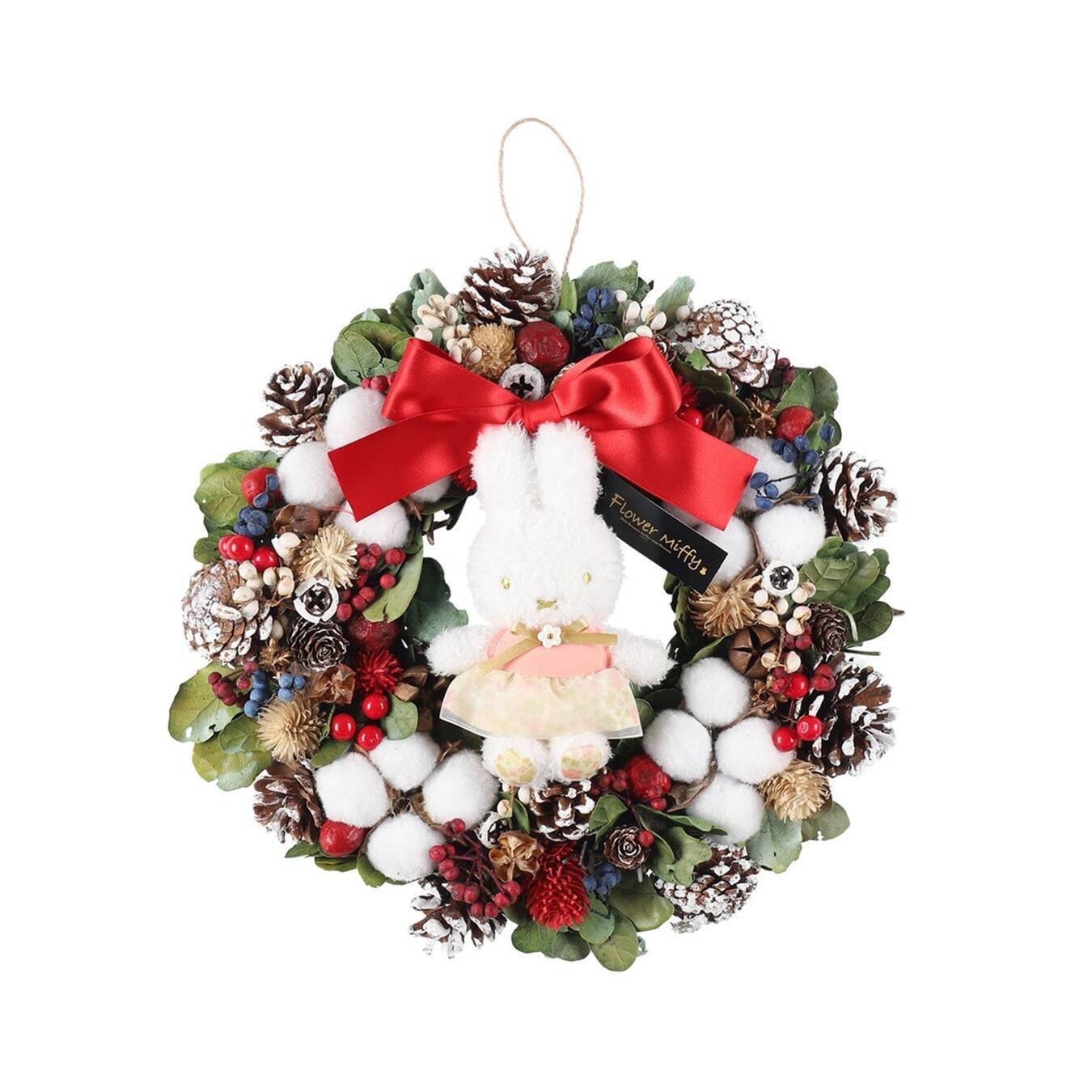 ミッフィーのクリスマスリースや会場限定グッズが登場！「Flower Miffy Pop-Up Marche」横浜赤レンガ倉庫で11月6日から開催