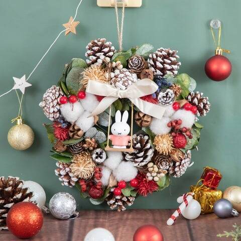 ミッフィーのクリスマスリースや会場限定グッズが登場！「Flower Miffy Pop-Up Marche」横浜赤レンガ倉庫で11月6日から開催