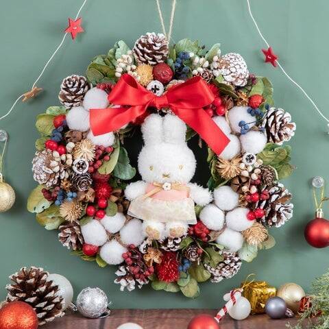 ミッフィーのクリスマスリースや会場限定グッズが登場！「Flower Miffy Pop-Up Marche」横浜赤レンガ倉庫で11月6日から開催