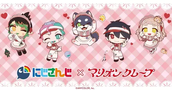 「「にじさんじ×マリオンクレープ」第二弾コラボが4月2日スタート！撮り下ろしLive2Dビジュアル＆制服姿のミニキャラグッズが登場」の画像