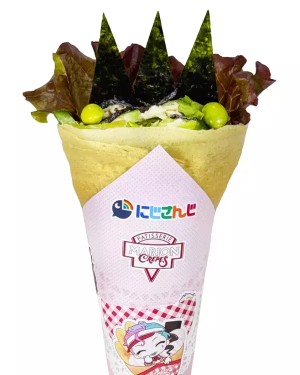 「「にじさんじ×マリオンクレープ」第二弾コラボが4月2日スタート！撮り下ろしLive2Dビジュアル＆制服姿のミニキャラグッズが登場」の画像