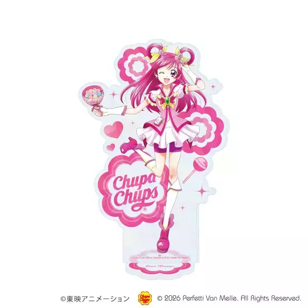 「『Yes！プリキュア5GoGo！』×チュッパチャップス コラボグッズが8月21日発売！描き下ろし缶バッジ・ホログラムアクスタが甘かわいい」の画像