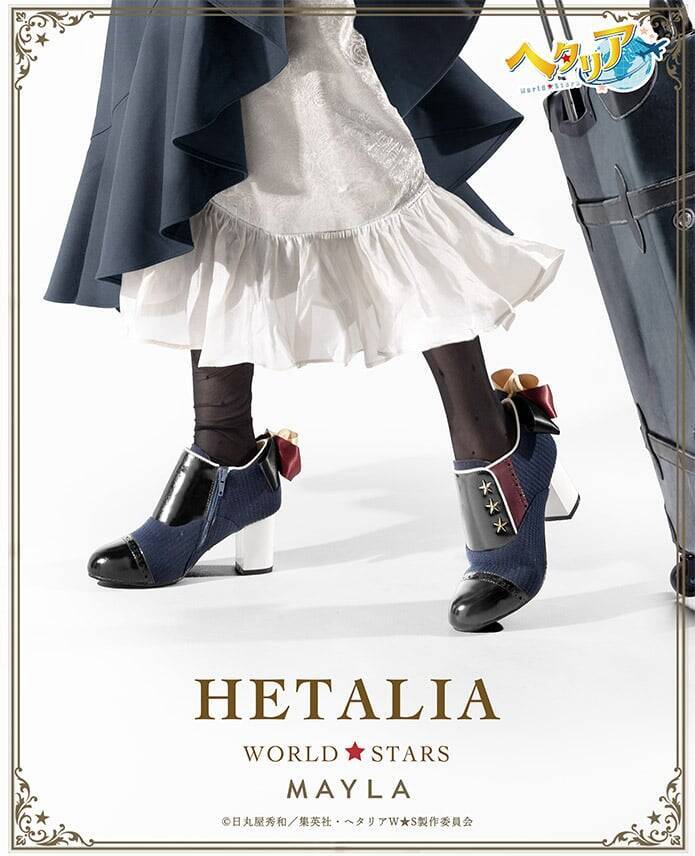 「ヘタリア×MAYLA」コラボブーティが6月30日予約開始！イタリア・ドイツ・日本を足元に纏う一足